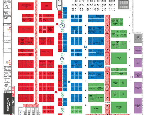 Plano de la exposición de la construcción Excon 2026
